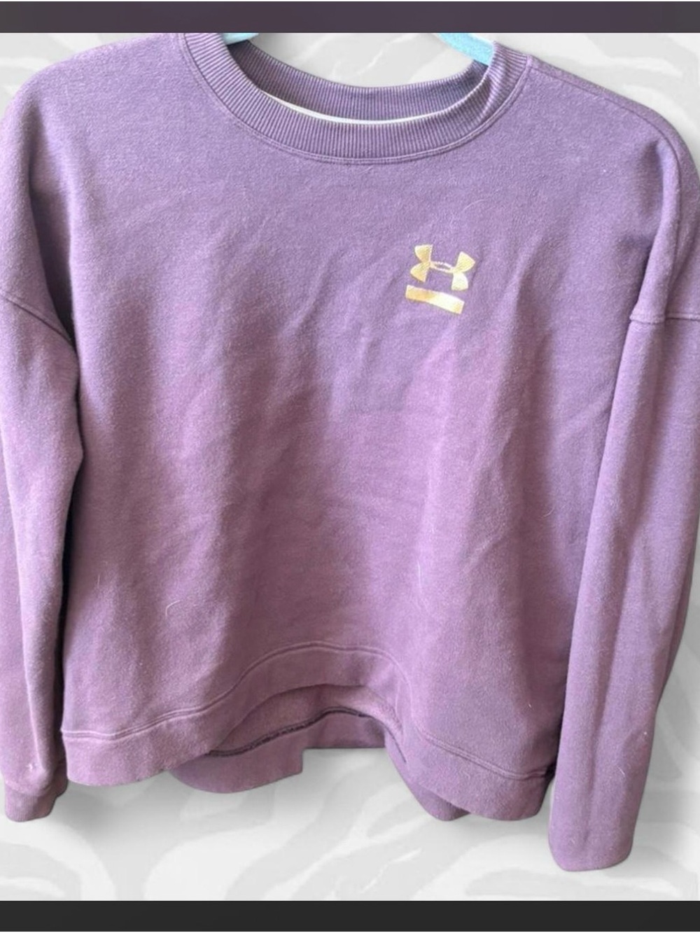 Under Armour Lavender Crewneck Sweatshirt with Gold Logo